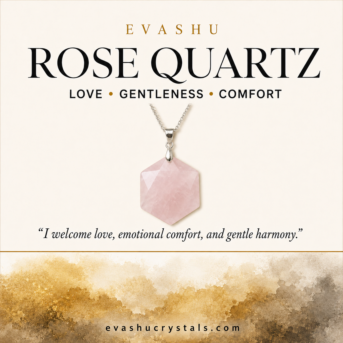 Rose Quartz Hexagon Pendant benefits benefits guide