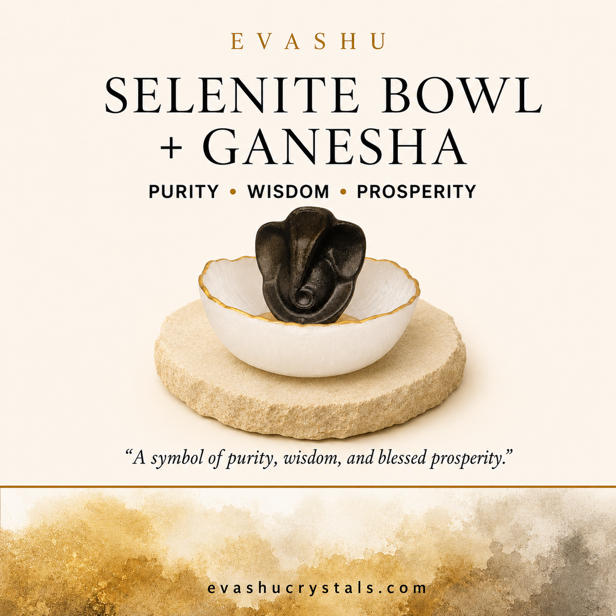 Selenite Bowl + Ganesha selenite bowl plus ganesha benefits guide