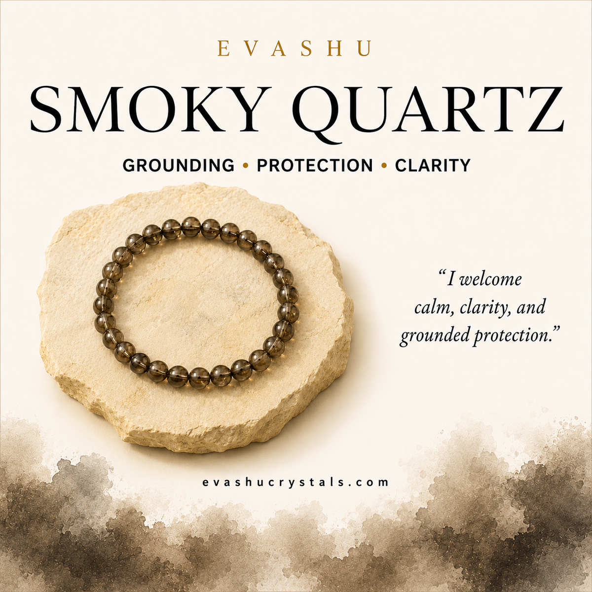 Smoky Quartz 8 mm Bracelet product information