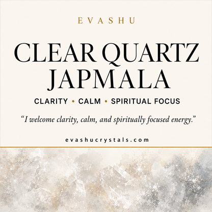 Clear Quartz 108-bead mala product information guide