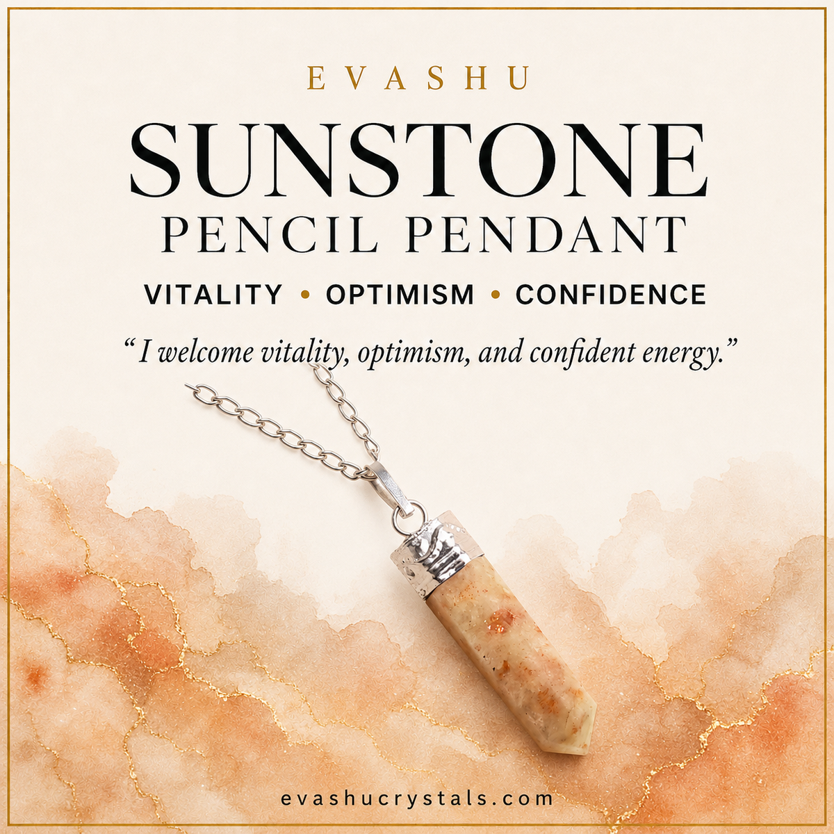 Sunstone Pencil Pendant benefits benefits guide