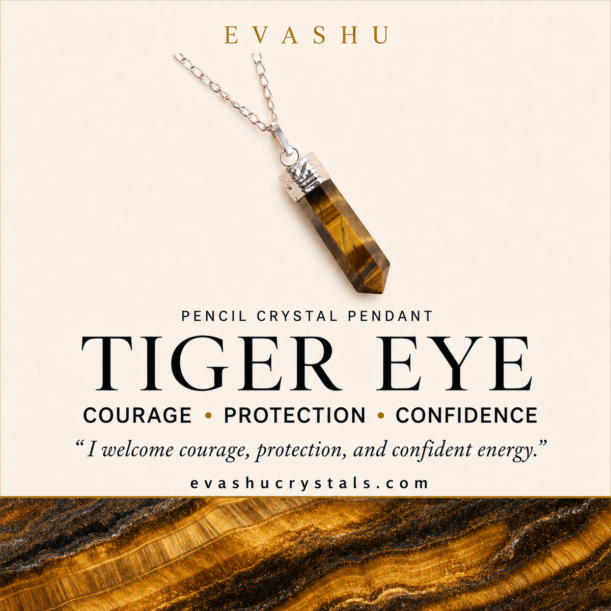 Tiger Eye Pencil Pendant benefits benefits guide