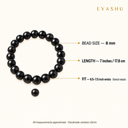 Natural Black Obsidian Bracelet Set for Grounding