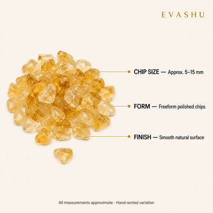 Citrine Chips size, dimensions and product specification guide