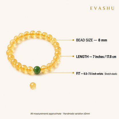 Citrine and Green Jade bracelet set product details