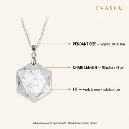 Clear Quartz Hexagon Pendant product details