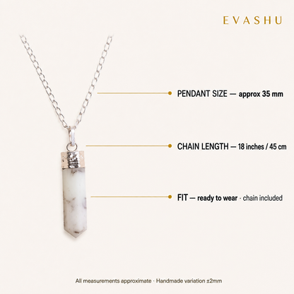 Dendrite Pencil Pendant size, dimensions and product specification guide