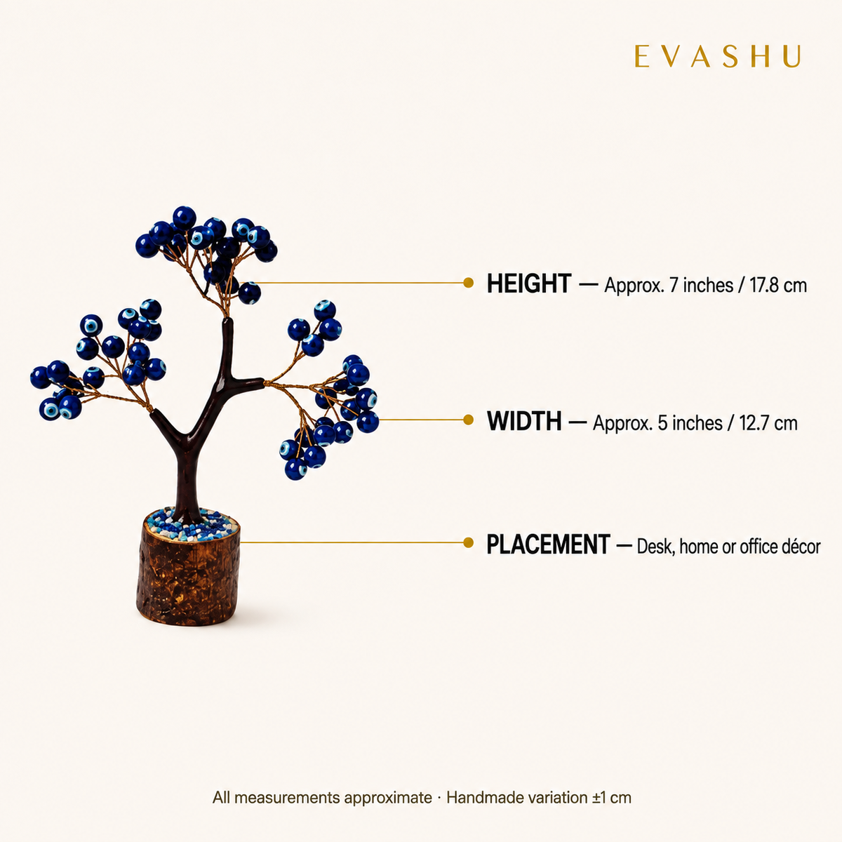 Evil Eye Tree size, dimensions and product specification guide
