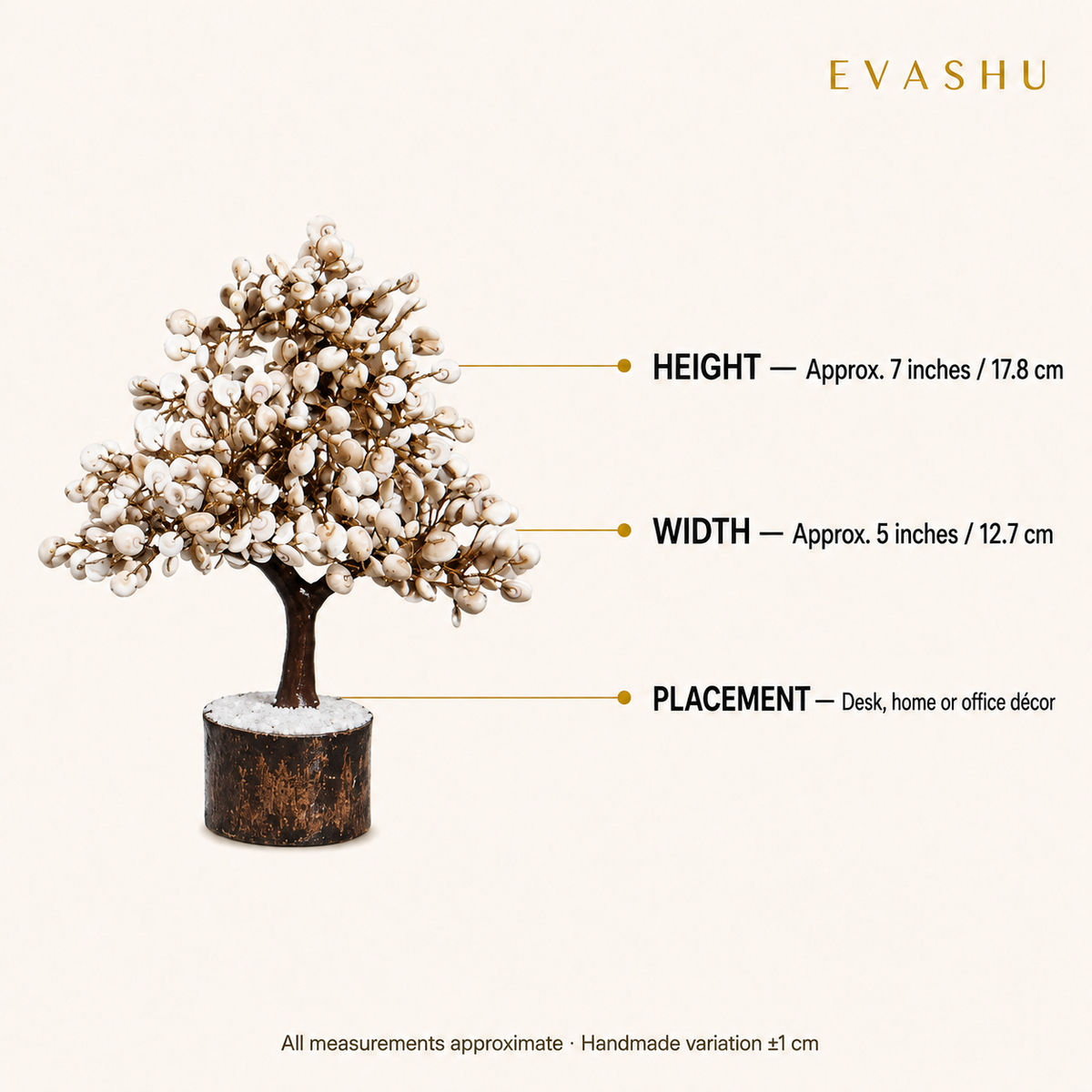 Gomti Chakra Tree size, dimensions and product specification guide