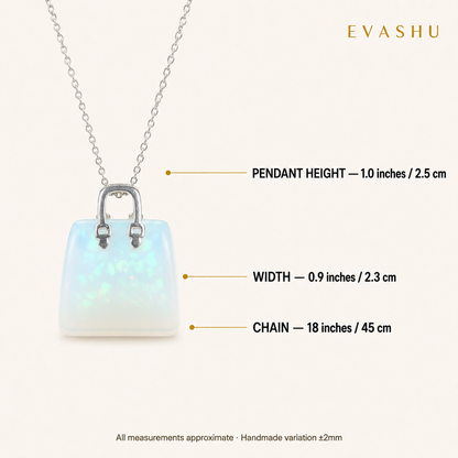 Opal Handbag Pendant size, dimensions and product specification guide
