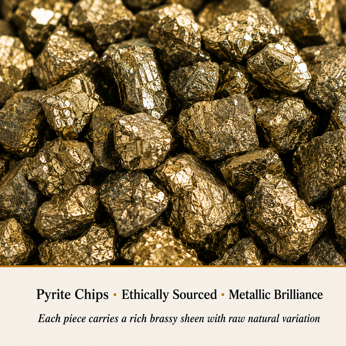 Pyrite Chips size, dimensions and product specification guide