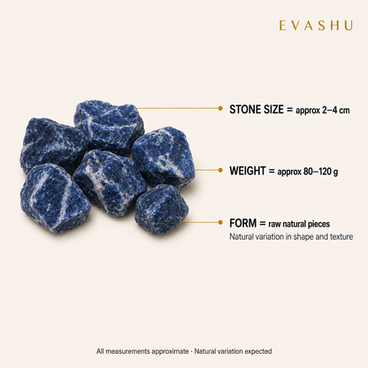 Raw Sodalite Stone size, dimensions and product specification guide