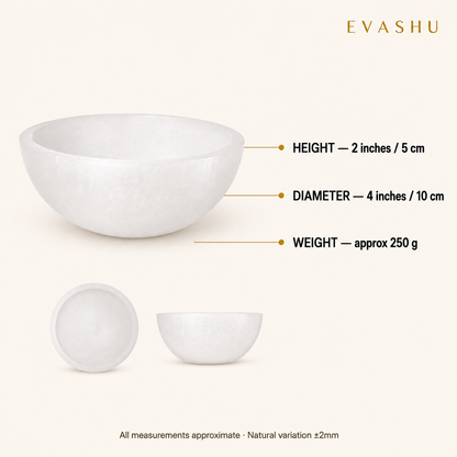 Selenite Bowl size, dimensions and product specification guide