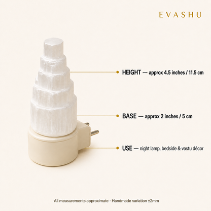 Selenite Lamp size, dimensions and product specification guide