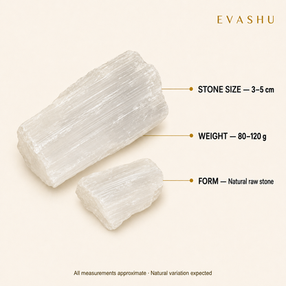 Selenite Stone size, dimensions and product specification guide
