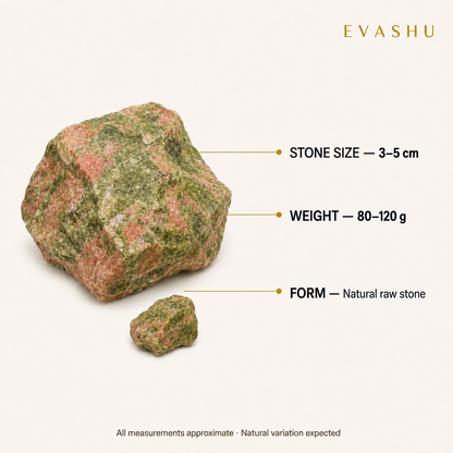 Unakite Stone size, dimensions and product specification guide