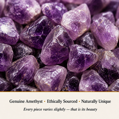 Close-up of Amethyst Chips showing natural crystal texture and detail