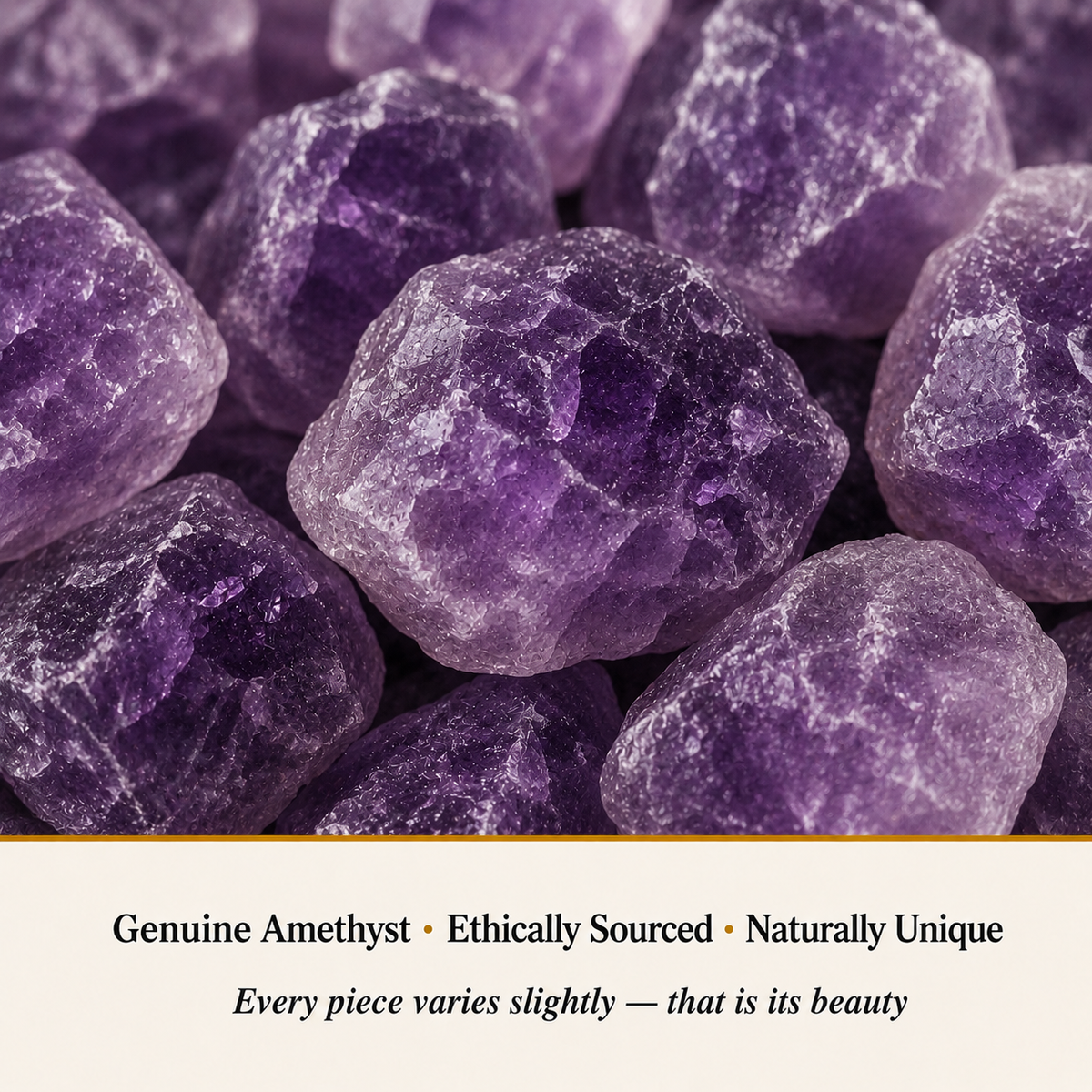 Close-up of Amethyst Stone showing natural crystal texture and detail