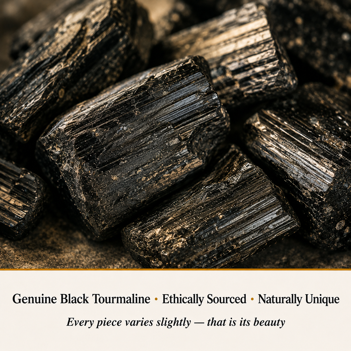 Black Tourmaline Raw Stone material detail