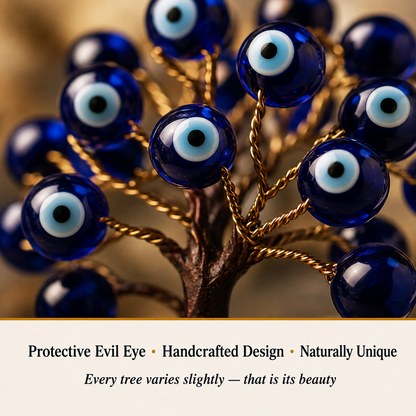 Close-up of Evil Eye Tree showing natural crystal texture and detail
