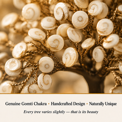 Close-up of Gomti Chakra Tree showing natural crystal texture and detail