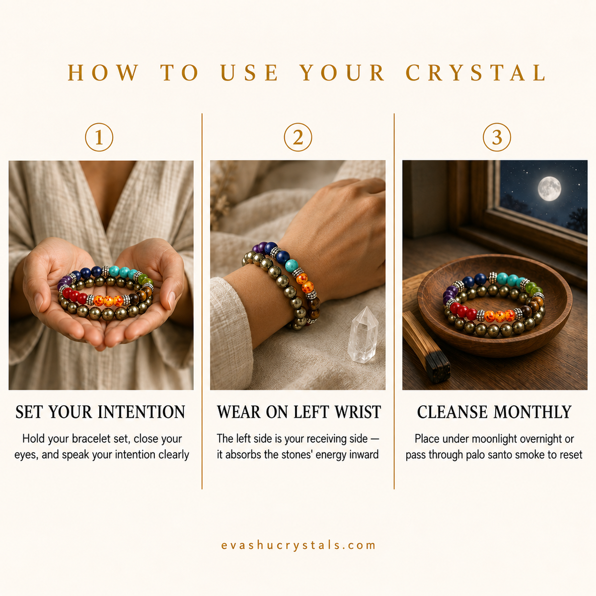 7 Chakra & Pyrite Duo Bracelet Set for Mindfulness