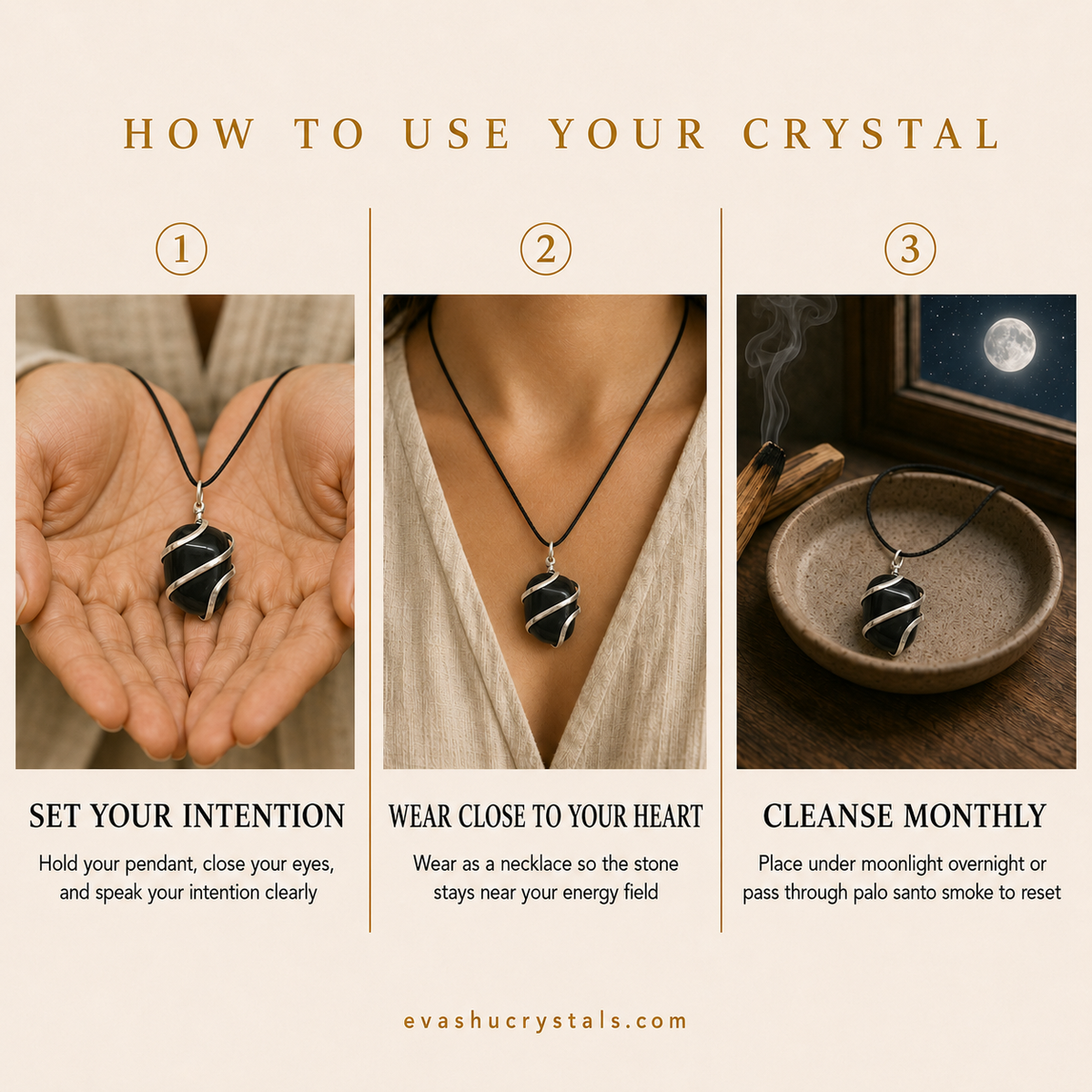 Black Onyx Tumble Pendant wear and care guide