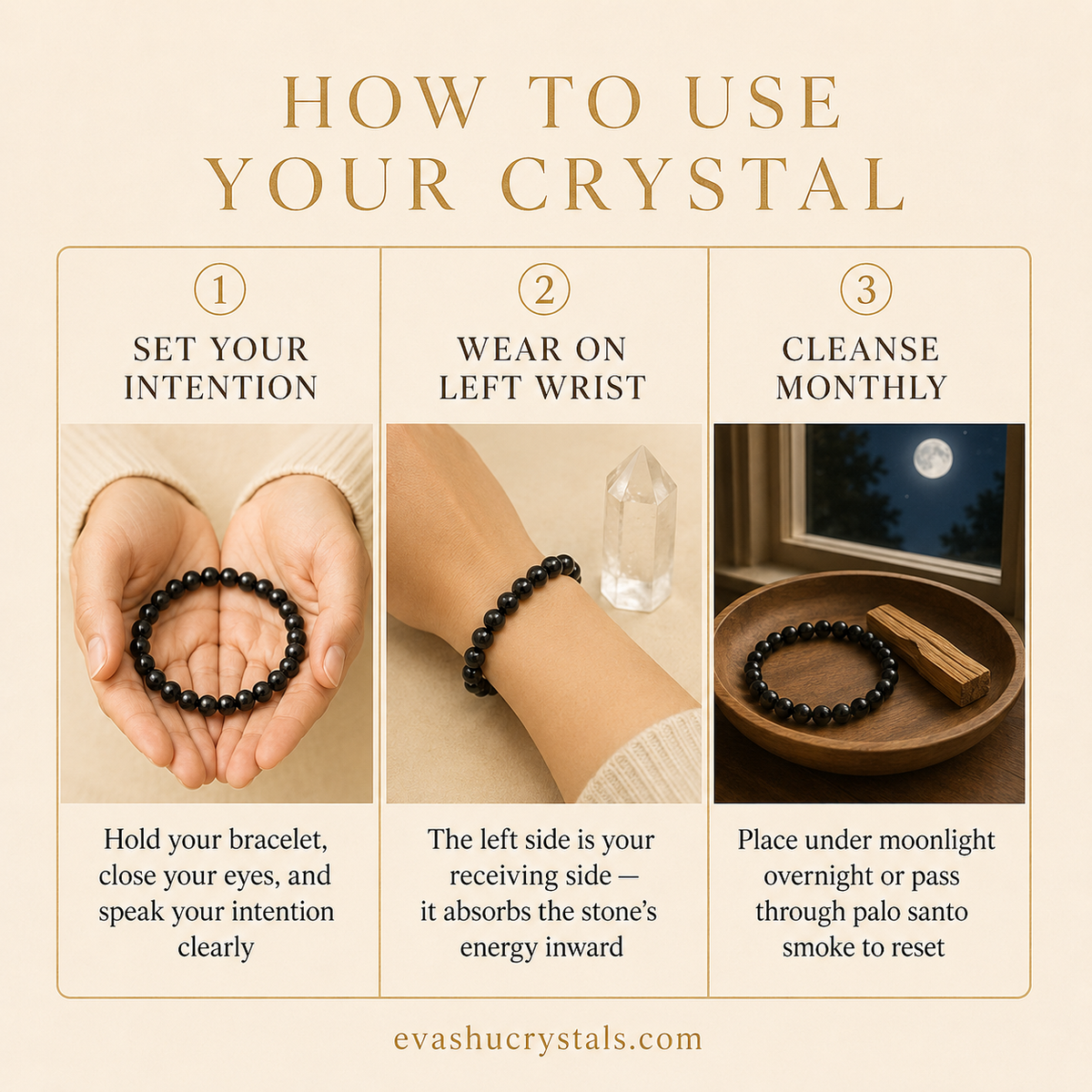 Black Tourmaline Bracelet wearing and care guide