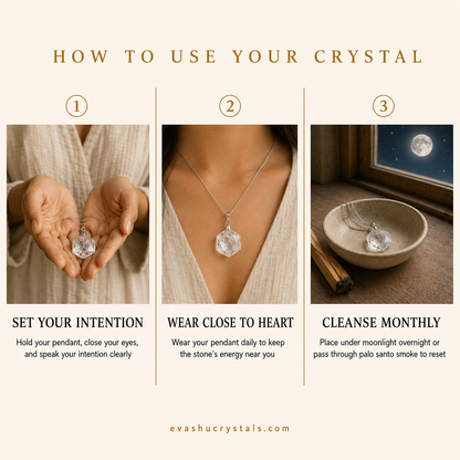 Clear Quartz Hexagon Pendant wear and care guide