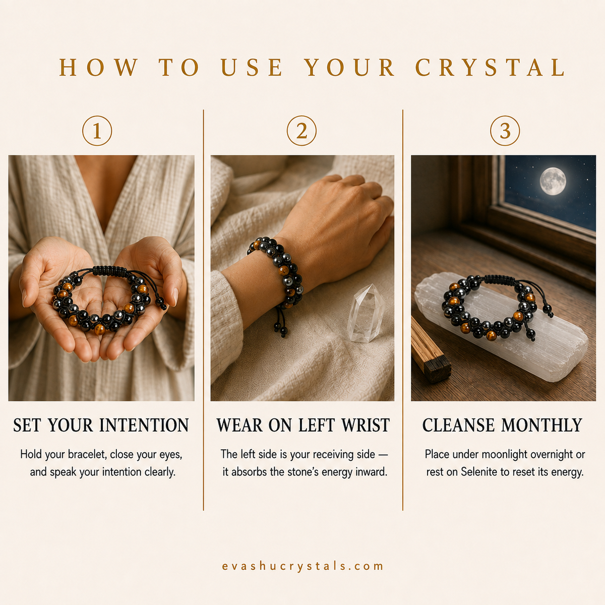 Black Obsidian and Tiger Eye Bracelet wear and care guide