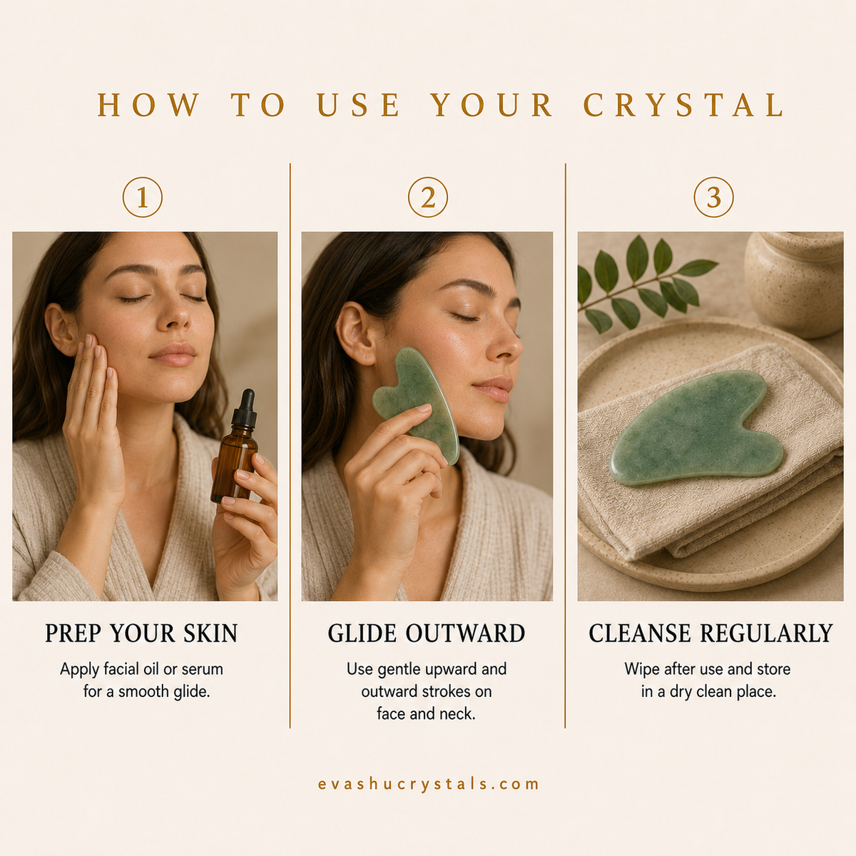 Green Jade Gua Sha wearing, placement, intention and crystal care usage guide