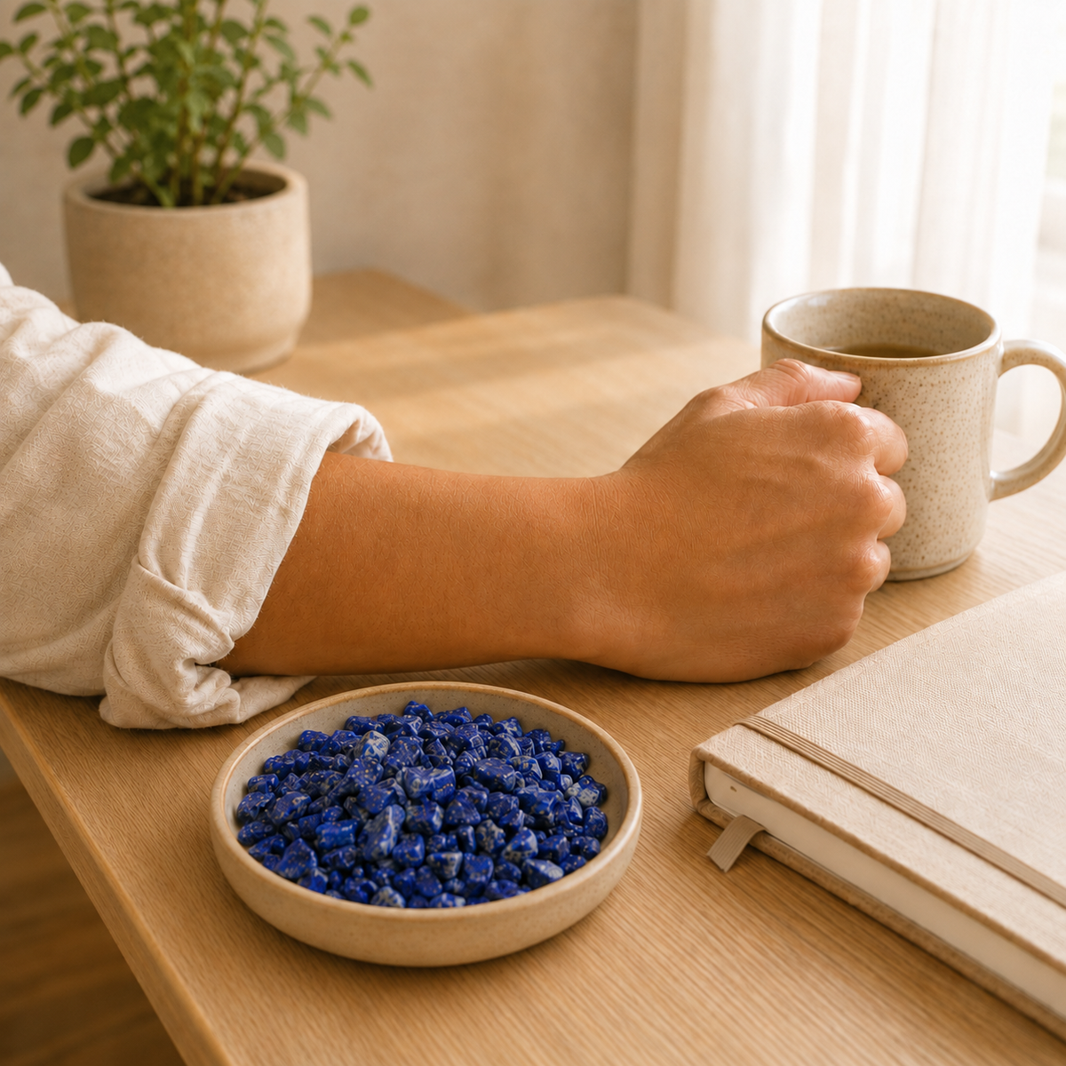 Lapis Lazuli Chips wearing, placement, intention and crystal care usage guide