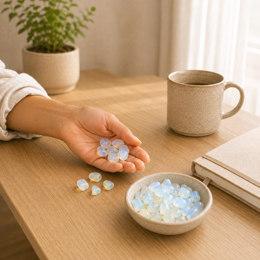 Opalite Decorative Glass Chips placement and care guide