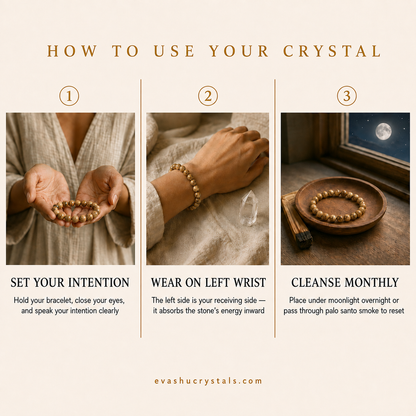Picture Jasper Bracelet wearing, intention and crystal care usage guide