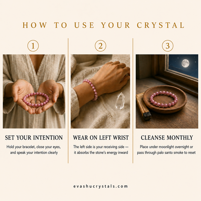 Pink Tiger Eye Bracelet wearing, intention and crystal care usage guide