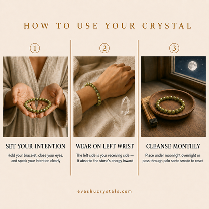 Serpentine Bracelet wearing, intention and crystal care usage guide