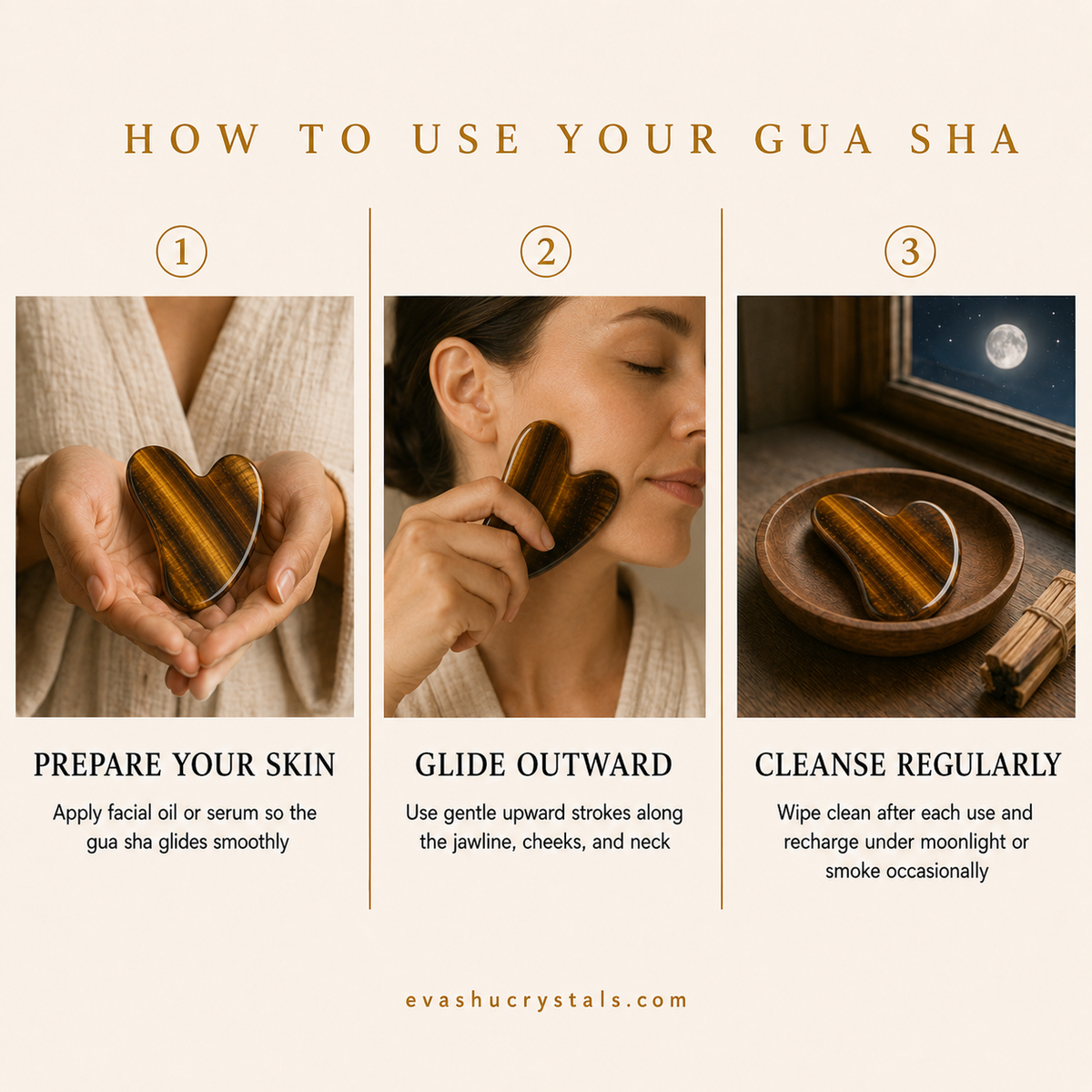 Tiger Eye Gua Sha use and care guide