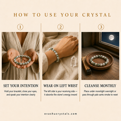 Tree Agate Bracelet wearing, intention and crystal care usage guide