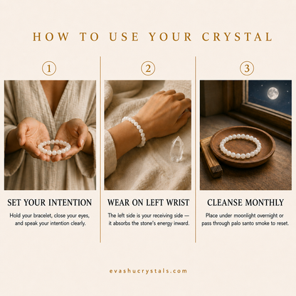 White Agate Bracelet wearing, intention and crystal care usage guide