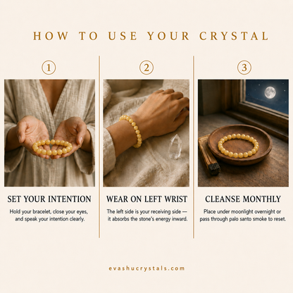 Yellow Jade Bracelet wearing, intention and crystal care usage guide