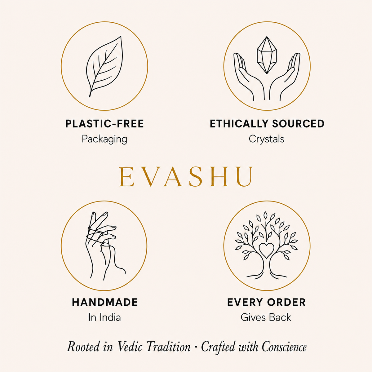 7 Chakra Pencil Pendant by Evashu Crystals with sourcing, handmade and brand values