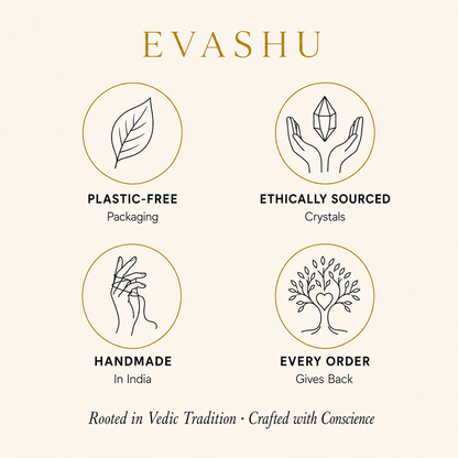 Amethyst Angel by Evashu Crystals with sourcing, handmade and brand values
