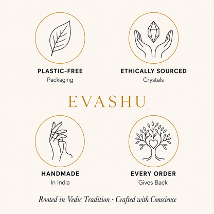 Amethyst Stone by Evashu Crystals with sourcing, handmade and brand values