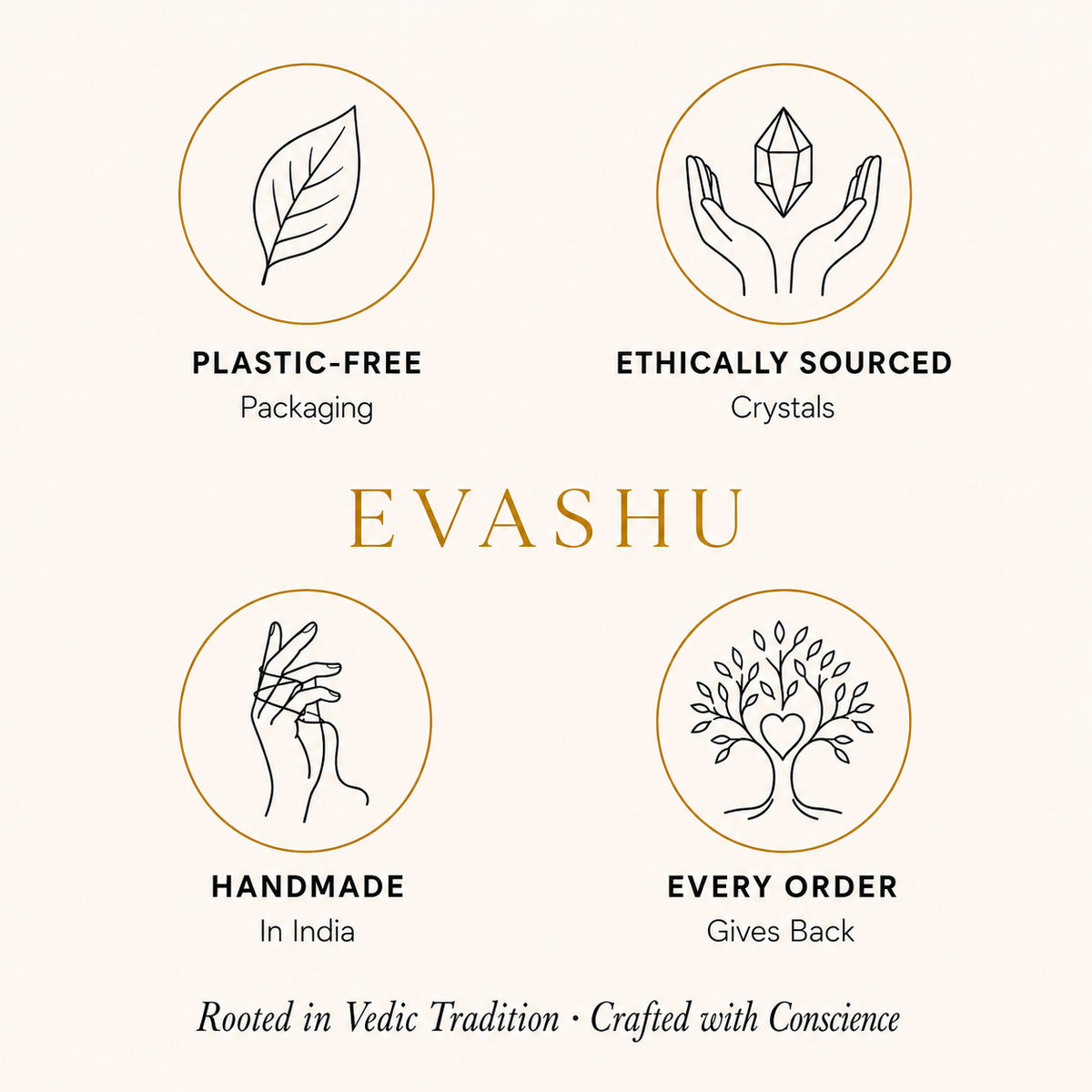 Black Obsidian Chips by Evashu Crystals with sourcing, handmade and brand values