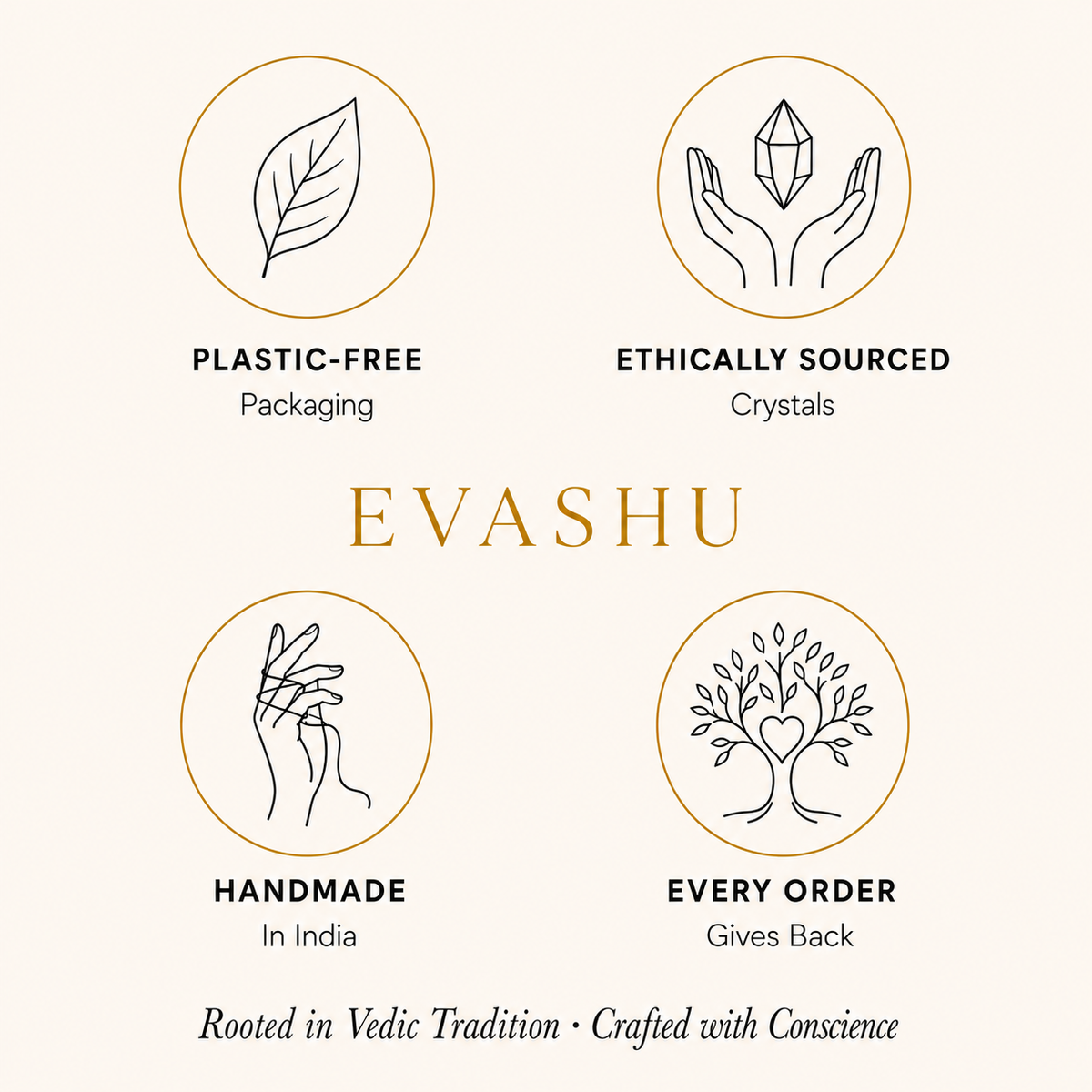 Black Onyx Pencil Pendant by Evashu Crystals with sourcing, handmade and brand values