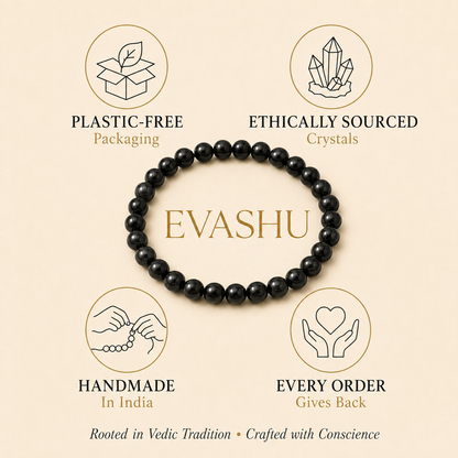 Black Tourmaline Bracelet brand information by Evashu Crystals
