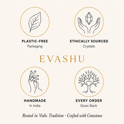 Clear Quartz Chips by Evashu Crystals with sourcing, handmade and brand values