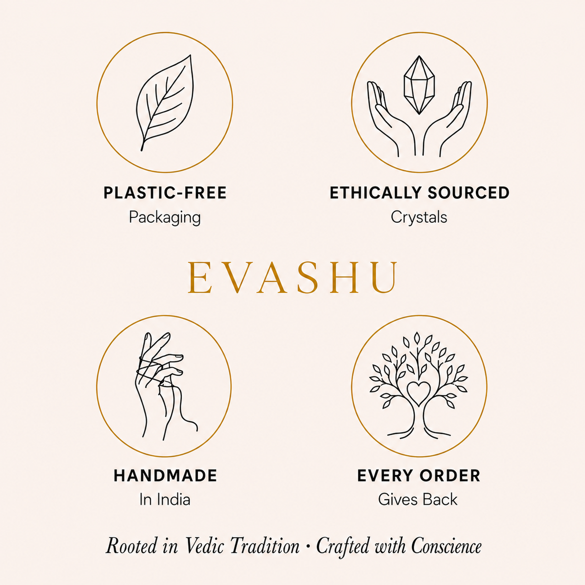 Clear Quartz Pencil Pendant by Evashu Crystals with sourcing, handmade and brand values