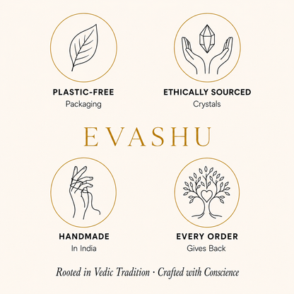 Evil Eye Bracelet by Evashu Crystals with sourcing, handmade and brand values