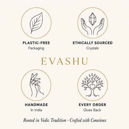 Gomti Chakra Tree by Evashu Crystals with sourcing, handmade and brand values
